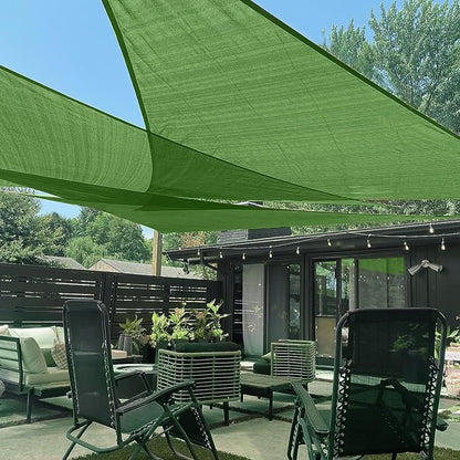 LOVE STORY Custom Size 10' x 11' x 14.9' Sun Shade Sail, Piquant Green | HDPE by LOVESTORY