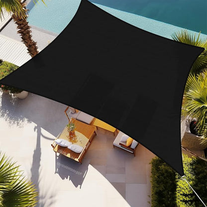 Shade&Beyond 20'x24' Sun Shade Sail Canopy Rectangle, UV Block Breathable Black by ShadeBeyond