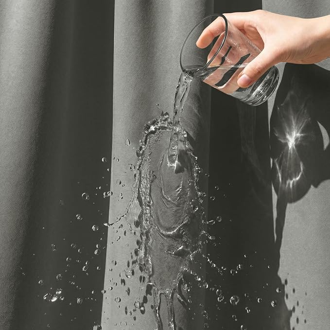 Outdoor Patio Curtains Waterproof Panel W52 x L95 Inch Grey, 1 Panel | Grommet - Image 4