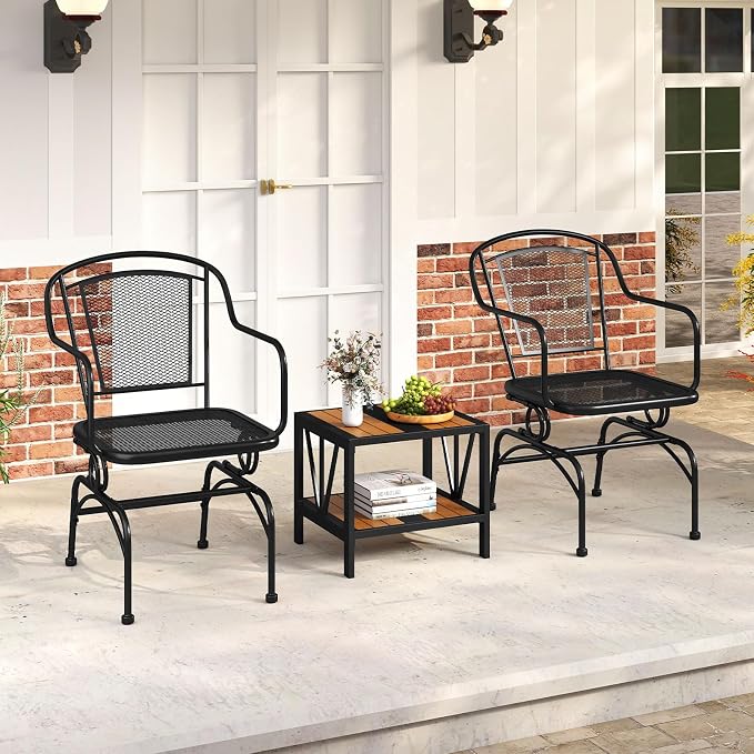 Tangkula Outdoor Rocking Chair Set of 2, Patio Rocker Chairs - Image 4