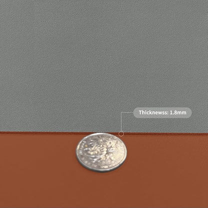 Leather Table Cover,1.8mm Thick,17x54 Inch Table Protector,Glass Table Protector,Table Sticker Cover,Desk Covers On Top of Desks.(Brown+Gray,17x54)