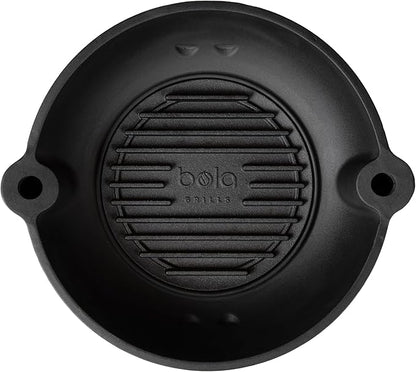Bola Grill Traveler Portable Charcoal Grill – Small Tabletop BBQ Grill with Adjustable & Rotating Grate for Outdoor Cooking, Camping & Backyard BBQ (Black)