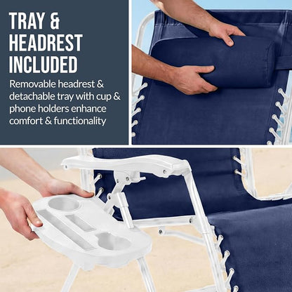 Best Choice Products Set of 2 Extra Wide Adjustable Steel Mesh Zero Gravity - Image 8