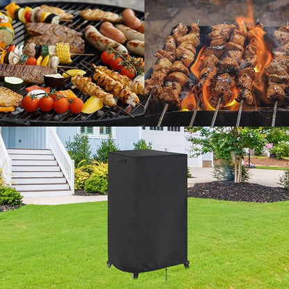 Smoker Cover Fit for Masterbuilt MB20070210 Analog Electric Smoker, Waterproof Outdoor Grill Smoker Covers,Black (23" L x 21" W x 38" H)