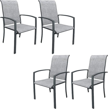 DIFY Patio Chairs Set of 4, Stackable Outdoor Dining Chairs by DIFY