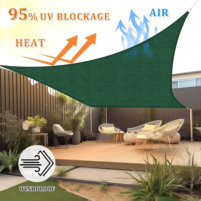 Shade&Beyond 18'x18' Sun Shade Sail Canopy Square, UV Block Breathable Curved - Image 2