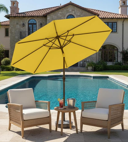 9FT Auto-Tilt Patio Umbrella|Outdoor Market Table Umbrella - Image 6