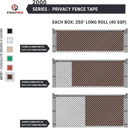 Chain Link Fence Privacy Tape (Chocolate Brown)