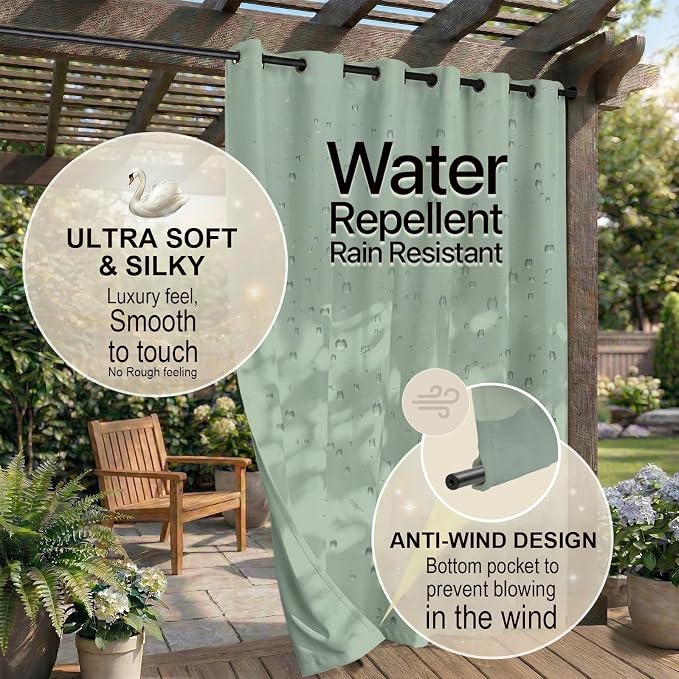 Waterproof Outdoor Curtain W105 x L108 - Image 4