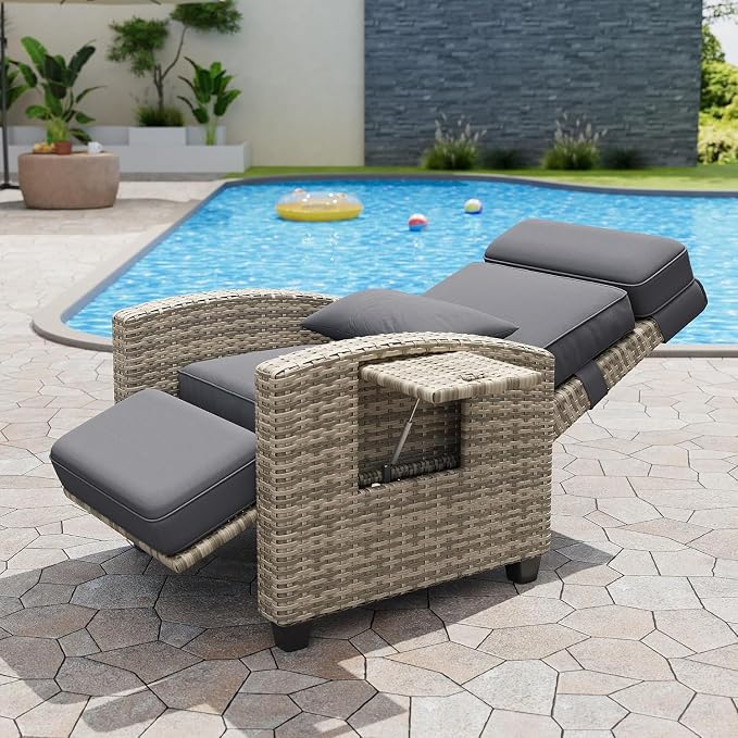 Outdoor Recliner Chair, Reclining Patio Chairs by SunnyFurn
