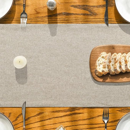 Artoid Mode Light Brown Table Runner, Seasonal Fall Washable Kitchen Dining Table Decoration for Home Party Decor 13x108 Inch
