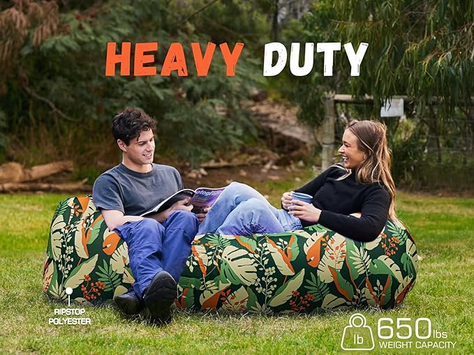 WEKAPO Inflatable Sun Lounger, Air Sofa, Hammock, Portable, Waterproof and Leak-Proof, Ideal for Backyard, Beach, Travel, Camping, Picnics and Music Festivals