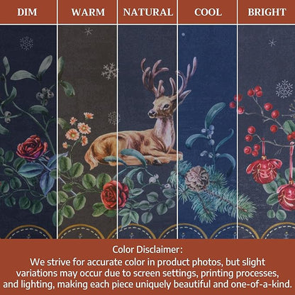 Maison d' Hermine Table Cloth Rectangle Table 100% Cotton 70 x 108 Inches Fall Tablecloth Reusable Everyday Use for Thanksgiving Christmas Decorations Dining Farmhouse Party (Christmas Joy)