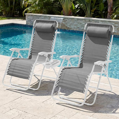 Best Choice Products Set of 2 Extra Wide Adjustable Steel Mesh Zero Gravity - Image 2