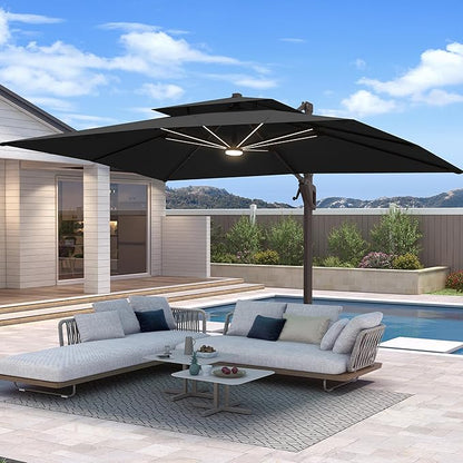 10 X 13 FT Cantilever Patio Outdoor Umbrella by Unknown