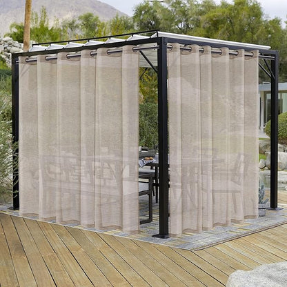 LORDTEX Burlap Linen Look Outdoor Curtain by LORDTEX
