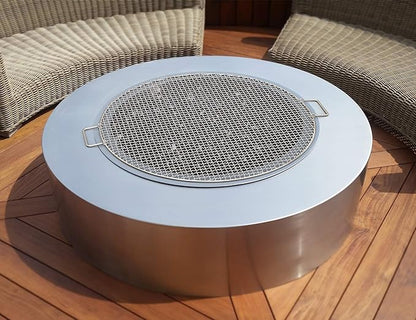 Stanbroil Fire Pit Cooking Grill Grate - Outdoor Round BBQ Campfire Grill Grid - Camping Cookware - Stainless Steel, 24 Inch
