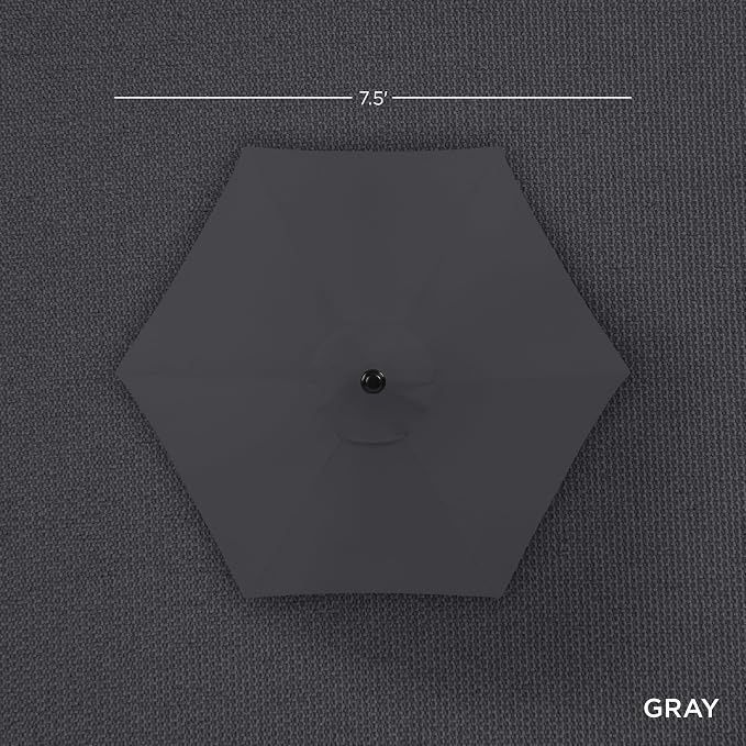 Best Choice Products 7.5ft Heavy-Duty Round Outdoor Market Table Patio Umbrella - Image 4