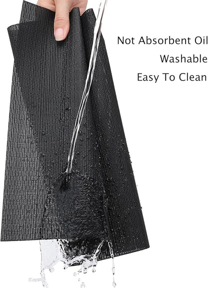 Myir JUN Table Runner, Vinyl Table Runner Indoor 72 Inch Long Arbitrarily Cropped Runner for Table Heatproof for Home Party (Black, 12 x 72 inch)