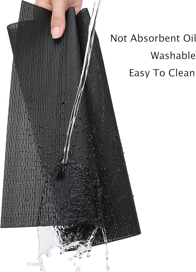 Myir JUN Table Runner, Vinyl Table Runner Indoor 55 Inch Long Arbitrarily Cropped Runner for Table Heatproof for Home Party (Black, 15 x 55 inch)