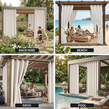 Waterproof Outdoor Curtain W52 x L63 - Image 9