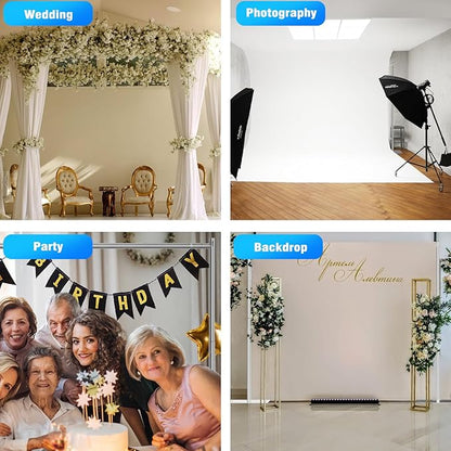 Pipe and Drape Backdrop Stand Kit Backdrop Stand For Parties 10ftx10ft Adjustable Photo Backdrop Stand Heavy Duty Background Stand for Wedding Banquet Decorations Silvery