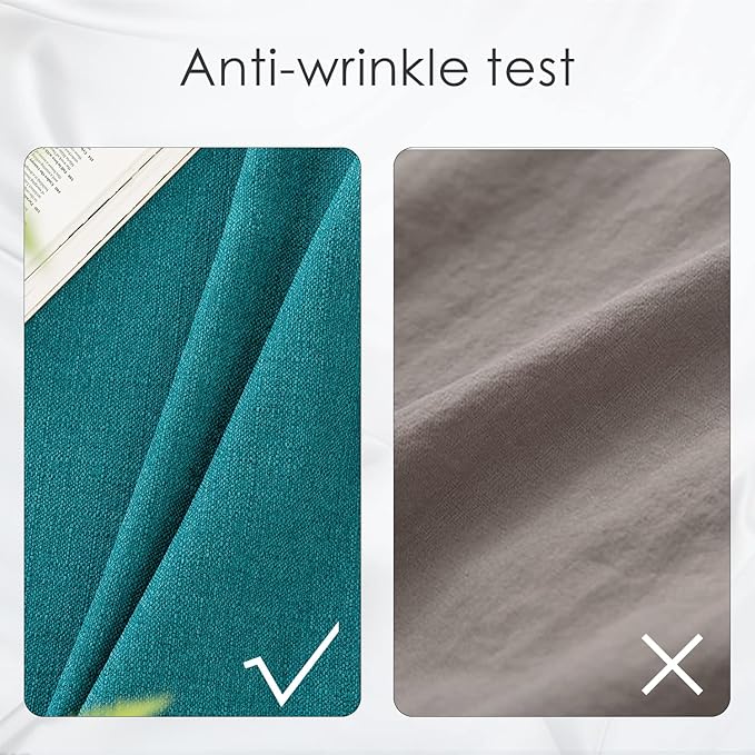 BALCONY & FALCON Small Square Tablecloth Washable Wrinkle Resistant and Water Proof Table Cloth Decorative Linen Tablecloths for Bedside End Table Bedroom Nightstand (Teal, 35x35)