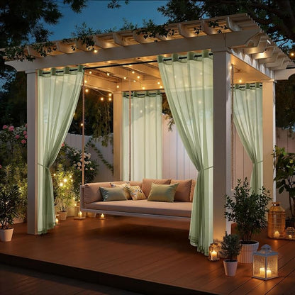 MIULEE Sage Green Outdoor Curtain - Image 5