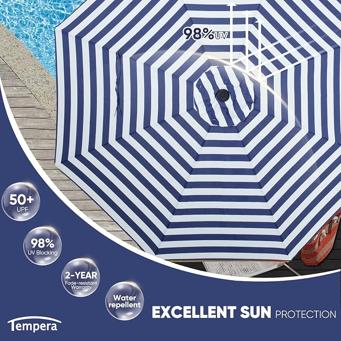Tempera Patio Market Outdoor Table Umbrella - Image 3