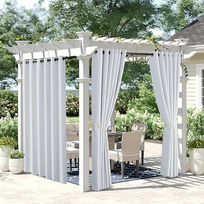 NICETOWN 2 Panels Weighted Outdoor Curtains by NICETOWN