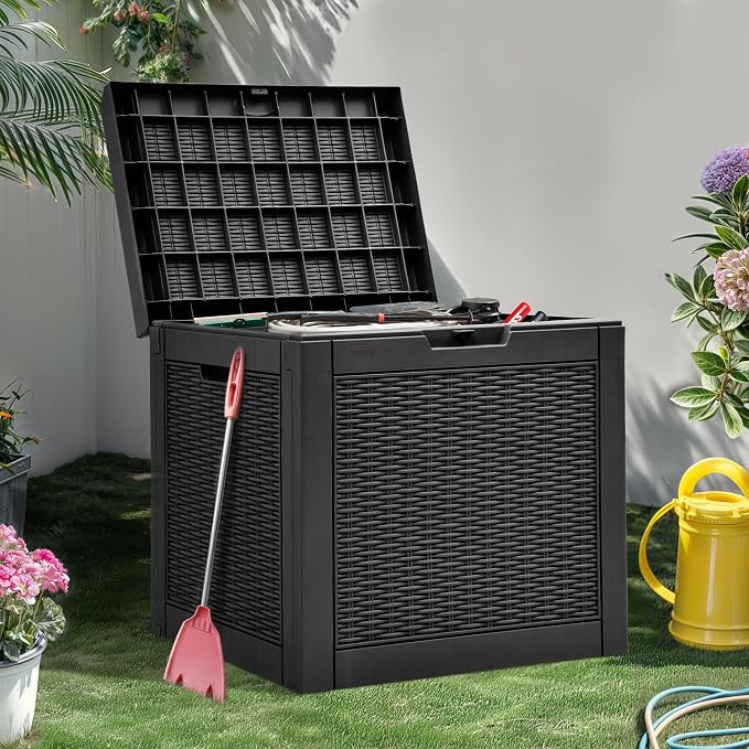 YITAHOME 32 Gallon Outdoor Storage Box | Water Resistant Resin Deck Box - Image 6