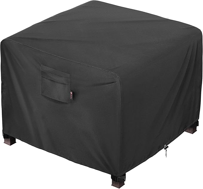 iBirdie Square Fire Pit Cover 44 x 44 inch Outdoor Waterproof and Weatherproof Heavy Duty 600D Patio Furniture Table Fireplaces Coffee Table Covers