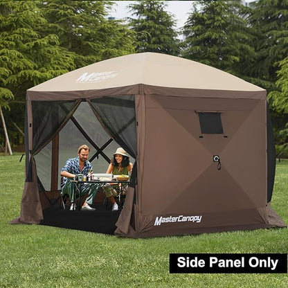 MASTERCANOPY Wind Screen Side Panel with Window for 12x12 Escape Screen Shelter Canopy Tent - Weatherproof, UV Resistant Sun Shade Attachment Accessory (Beige, 1 Pack)