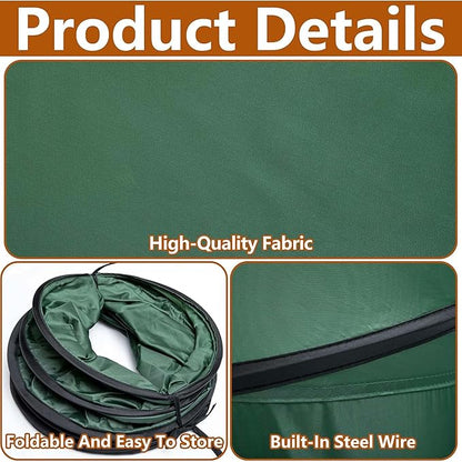 Adnee Leaf Bag Funnel Holder, Foldable Lawn Bag Chute Stand Fit for 30 Gallon Paper Bags, Reusable Yard Waste Bag Funnel for Handling Garbage and Leaves
