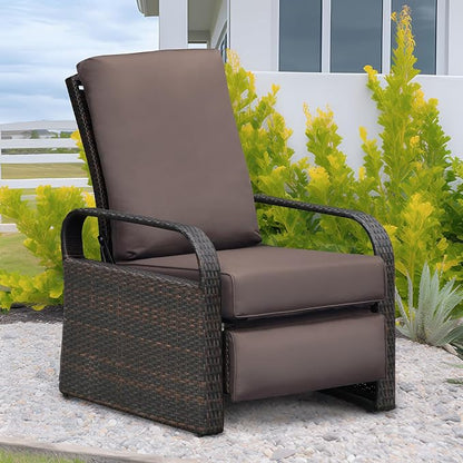 Outdoor Recliner, Outdoor Wicker Recliner Chair - Image 9