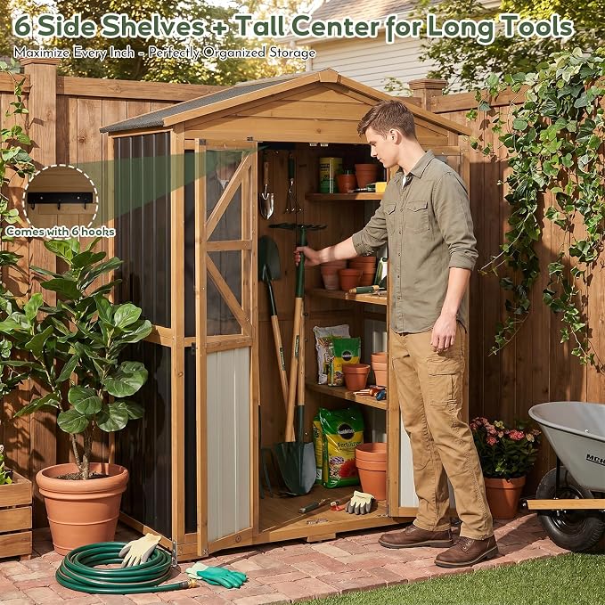 Extra Large Outdoor Storage Cabinet Weatherproof, Garden Shed - Image 3