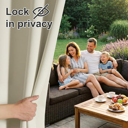 RYB HOME Outdoor Curtains for Patio Waterproof Privacy Thermal Insulated | - Image 3