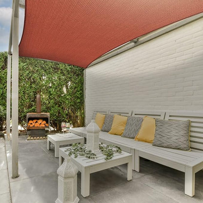 AsterOutdoor Sun Shade Sail Rectangle 6' x 10' UV Block Canopy - Image 6