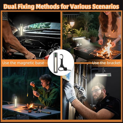 Barbecue Grill Light for Outdoor, Rechargeable 360° Rotatable Waterproof LED Light with Ultra-Bright COB LED, Magnetic Base, Grill Accessories, Smoker BBQ Grilling Gift for Men Dad Him