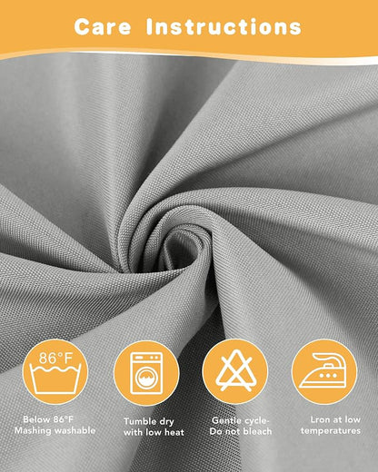 HolidayIdeas Outdoor Curtains for Patio Waterproof 4 Pcs 54x84 Inch Silver | - Image 7