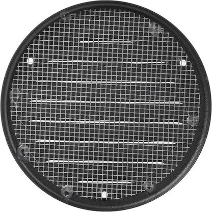 Square Ventilation Grille / 5" Inch Inside Measurement/Black Metal Air Vent Louver - Inside/Outside use/Ø 5.25" Inch Outer Measurement