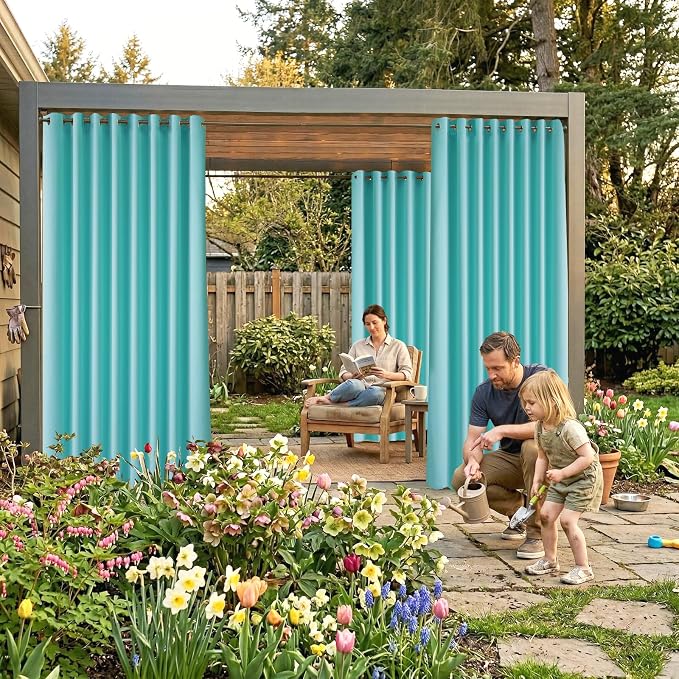 Waterproof Outdoor Curtain W105 x L108 - Image 2