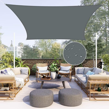 Neween Shade Sails, Waterproof Sun Shade Sail Rectangle UV Block Canopy Sun by Neween
