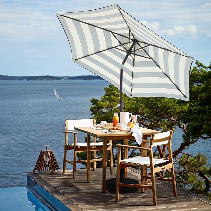 JEAREY 7.5 ft Outdoor Patio Umbrella, Table Umbrella, Tilt & Crank lift - Image 4