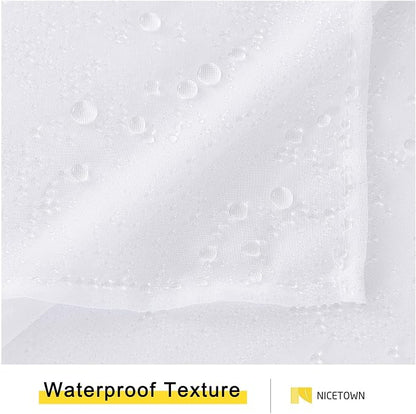 NICETOWN Patio Outdoor Curtains Voile Sheer, W54 x L96, 2 Panels | Waterproof - Image 3