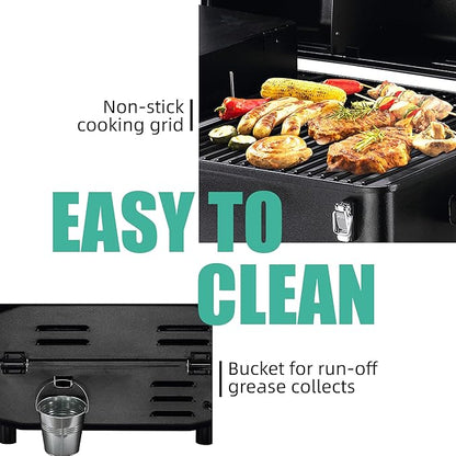 Z GRILLS 200A Table Top Wood Pellet Grill, Pellet Smoker with PID V2.1 Controller, Meat Probes, 202 sq.in Cooking Area, Fit for RVs, Road Trips & Apartments