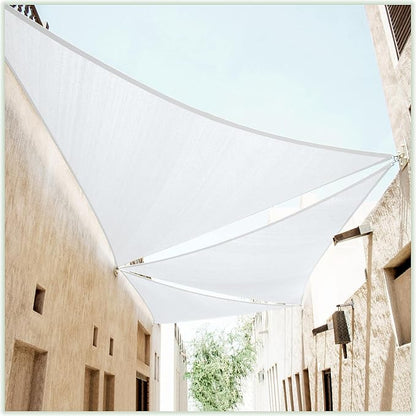ColourTree 20' x 20' x 28.3' White Sun Shade Sail Right Triangle CTSLRT20 by ColourTree