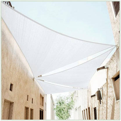 ColourTree 12' x 12' x 12' White Sun Shade Sail Triangle CTSLT12 by ColourTree
