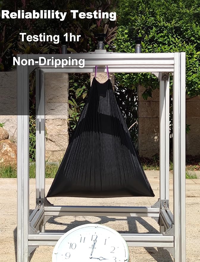 Trash Bag Holder Outdoor Leaf Bag Support Stand with 15 PCS 39 Gallon trash bags Leaf Collector | Metal Frame Holder for 30-45 Gallons Bags for Camping Leaves Gardening Parties