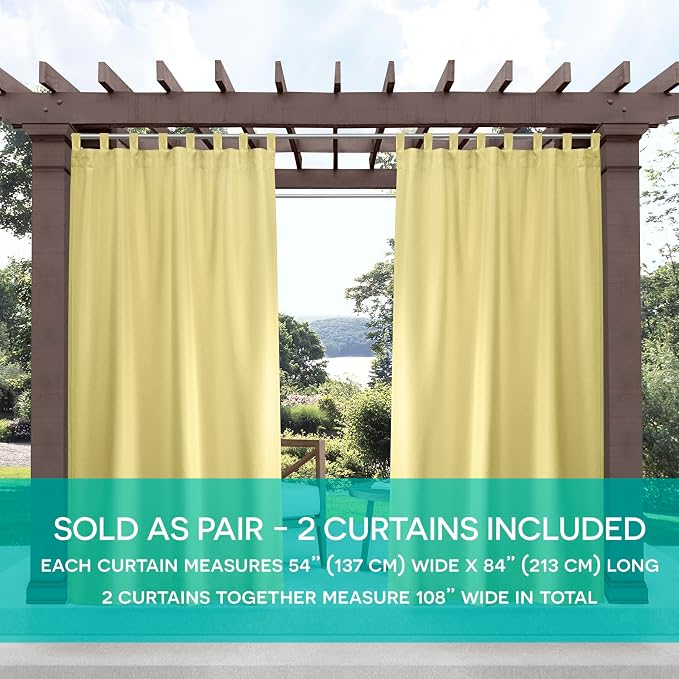 Exclusive Home Cabana Solid Indoor/Outdoor Light Filtering Hook-and-Loop Tab - Image 6